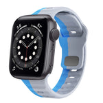 Bracelet de montre en silicone à boucle inversée texture vague, pour Apple Watch Series 6 40mm, pour Apple Watch Series 6 44mm, pour Apple Watch Series 5 44mm, pour Apple Watch Series 5 40mm