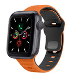 Bracelet de montre en silicone à boucle inversée texture vague, pour Apple Watch Series 6 40mm, pour Apple Watch Series 6 44mm, pour Apple Watch Series 5 44mm, pour Apple Watch Series 5 40mm