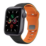 Bracelet de montre en silicone à boucle inversée texture vague, pour Apple Watch Series 6 40mm, pour Apple Watch Series 6 44mm, pour Apple Watch Series 5 44mm, pour Apple Watch Series 5 40mm