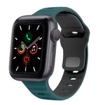 Bracelet de montre en silicone à boucle inversée texture vague, pour Apple Watch Series 6 40mm, pour Apple Watch Series 6 44mm, pour Apple Watch Series 5 44mm, pour Apple Watch Series 5 40mm