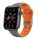 Bracelet de montre en silicone à boucle inversée texture vague, pour Apple Watch Series 6 40mm, pour Apple Watch Series 6 44mm, pour Apple Watch Series 5 44mm, pour Apple Watch Series 5 40mm