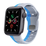 Bracelet de montre en silicone à boucle inversée texture vague, pour Apple Watch Series 6 40mm, pour Apple Watch Series 6 44mm, pour Apple Watch Series 5 44mm, pour Apple Watch Series 5 40mm