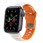 Bracelet de montre en silicone à boucle inversée texture vague, pour Apple Watch Series 6 40mm, pour Apple Watch Series 6 44mm, pour Apple Watch Series 5 44mm, pour Apple Watch Series 5 40mm