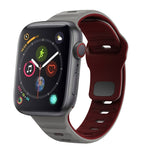 Bracelet de montre en silicone à boucle inversée texture vague, pour Apple Watch Series 4 44mm, pour Apple Watch Series 4 40mm, pour Apple Watch Series 3 38mm, pour Apple Watch Series 3 42mm
