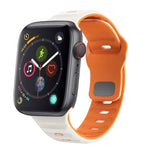 Bracelet de montre en silicone à boucle inversée texture vague, pour Apple Watch Series 4 44mm, pour Apple Watch Series 4 40mm, pour Apple Watch Series 3 38mm, pour Apple Watch Series 3 42mm