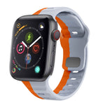Bracelet de montre en silicone à boucle inversée texture vague, pour Apple Watch Series 4 44mm, pour Apple Watch Series 4 40mm, pour Apple Watch Series 3 38mm, pour Apple Watch Series 3 42mm