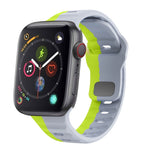 Bracelet de montre en silicone à boucle inversée texture vague, pour Apple Watch Series 4 44mm, pour Apple Watch Series 4 40mm, pour Apple Watch Series 3 38mm, pour Apple Watch Series 3 42mm