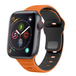 Bracelet de montre en silicone à boucle inversée texture vague, pour Apple Watch Series 4 44mm, pour Apple Watch Series 4 40mm, pour Apple Watch Series 3 38mm, pour Apple Watch Series 3 42mm