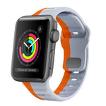 Bracelet de montre en silicone à boucle inversée texture vague, pour Apple Watch Series 4 44mm, pour Apple Watch Series 4 40mm, pour Apple Watch Series 3 38mm, pour Apple Watch Series 3 42mm