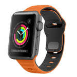Bracelet de montre en silicone à boucle inversée texture vague, pour Apple Watch Series 2 42mm, pour Apple Watch Series 2 38mm, pour Apple Watch 42mm, pour Apple Watch 38mm