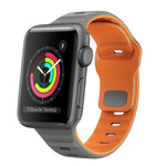 Bracelet de montre en silicone à boucle inversée texture vague, pour Apple Watch Series 2 42mm, pour Apple Watch Series 2 38mm, pour Apple Watch 42mm, pour Apple Watch 38mm