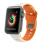 Bracelet de montre en silicone à boucle inversée texture vague, pour Apple Watch Series 2 42mm, pour Apple Watch Series 2 38mm, pour Apple Watch 42mm, pour Apple Watch 38mm