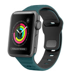 Bracelet de montre en silicone à boucle inversée texture vague, pour Apple Watch Series 2 42mm, pour Apple Watch Series 2 38mm, pour Apple Watch 42mm, pour Apple Watch 38mm