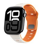Bracelet de montre en silicone à boucle inversée texture vague, pour Apple Watch Series 10 46mm, pour Apple Watch Series 10 42mm, pour Apple Watch SE 2023 44mm, pour Apple Watch SE 2023 40mm