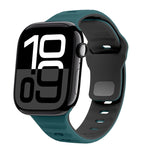 Bracelet de montre en silicone à boucle inversée texture vague, pour Apple Watch Series 10 46mm, pour Apple Watch Series 10 42mm, pour Apple Watch SE 2023 44mm, pour Apple Watch SE 2023 40mm