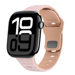 Bracelet de montre en silicone à boucle inversée texture vague, pour Apple Watch Series 10 46mm, pour Apple Watch Series 10 42mm, pour Apple Watch SE 2023 44mm, pour Apple Watch SE 2023 40mm