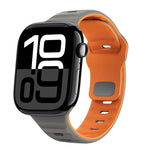 Bracelet de montre en silicone à boucle inversée texture vague, pour Apple Watch Series 10 46mm, pour Apple Watch Series 10 42mm, pour Apple Watch SE 2023 44mm, pour Apple Watch SE 2023 40mm