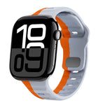 Bracelet de montre en silicone à boucle inversée texture vague, pour Apple Watch Series 10 46mm, pour Apple Watch Series 10 42mm, pour Apple Watch SE 2023 44mm, pour Apple Watch SE 2023 40mm
