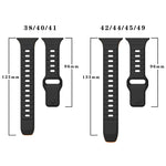 Bracelet de montre en silicone à boucle inversée texture vague, pour Apple Watch Ultra 2 49mm, pour Apple Watch Series 9 45mm, pour Apple Watch Series 9 41mm, pour Apple Watch Ultra 49mm