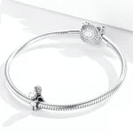 Pendentif en Argent Sterling S925 Deux Petits Points Perles DIY pour Bracelet Collier