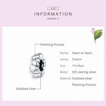 Perles en Forme de Cœur en Argent Sterling S925 Accessoires DIY pour Bracelet Collier