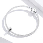 Perles en Forme de Cœur en Argent Sterling S925 Accessoires DIY pour Bracelet Collier