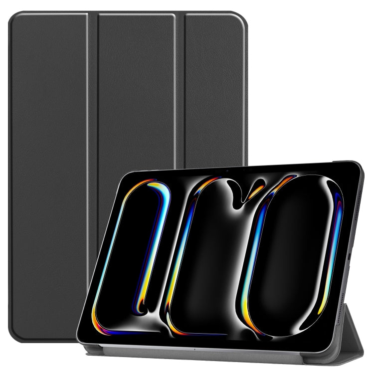 Custer Pure Color 3-Fold Holder Smart Leather Tablet Case, For iPad Pro 11 2025 / 2024