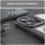 Coque de téléphone translucide MagSafe texture fibre de carbone, pour iPhone 11 Pro