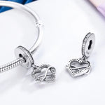 Pendentif Diamant en Forme de Cœur en Argent Sterling S925 Accessoires DIY pour Bracelet Collier
