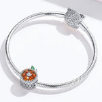 Perles Fruit Pomelo Rouge en Argent Sterling S925 Accessoires DIY pour Bracelet Collier