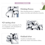 Accessoires Bracelet Perlé en Forme de Cœur Argent Sterling S925 Perles Séparées Empreintes d'Amour Perles Détachées