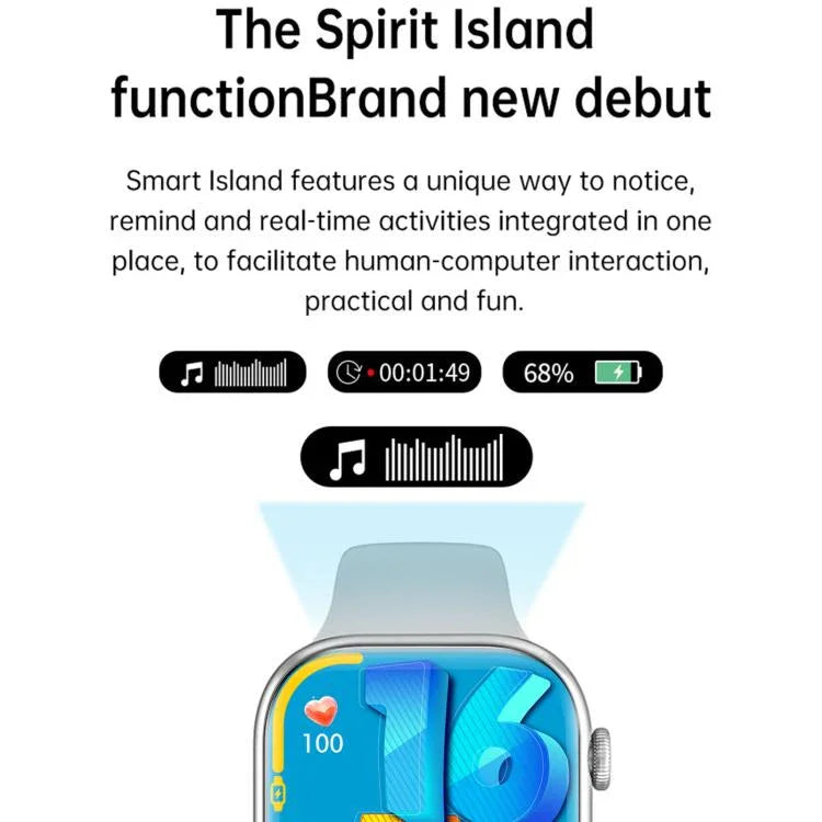 Montre connectée de sport WS11 MAX 2,2 pouces, compatible avec les appels Bluetooth, le suivi du sommeil, la saturation en oxygène, la fréquence cardiaque et la pression artérielle.