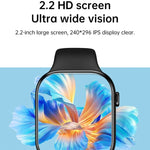 Montre connectée de sport WS11 MAX 2,2 pouces, compatible avec les appels Bluetooth, le suivi du sommeil, la saturation en oxygène, la fréquence cardiaque et la pression artérielle.