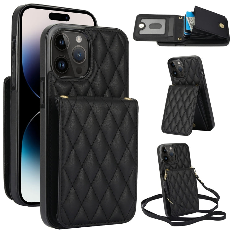YM015 Sac à bandoulière en losanges avec étui RFID pour téléphone, pour iPhone 14 Pro Max, pour iPhone 13 Pro Max, pour iPhone 13 Pro, pour iPhone 13, pour iPhone 12 / 12 Pro, pour iPhone 12 Pro Max, pour iPhone 11 Pro Max, pour iPhone 11
