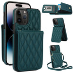YM015 Sac à bandoulière en losanges avec étui RFID pour téléphone, pour iPhone 14 Pro Max, pour iPhone 13 Pro Max, pour iPhone 13 Pro, pour iPhone 13, pour iPhone 12 / 12 Pro, pour iPhone 12 Pro Max, pour iPhone 11 Pro Max, pour iPhone 11