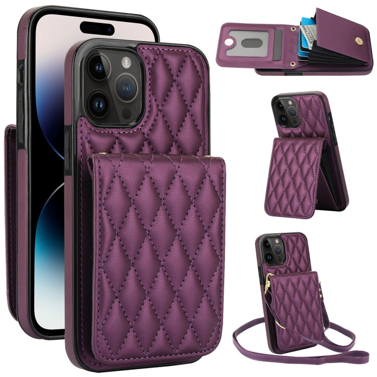 YM015 Sac à bandoulière en losanges avec étui RFID pour téléphone, pour iPhone 14 Pro Max, pour iPhone 13 Pro Max, pour iPhone 13 Pro, pour iPhone 13, pour iPhone 12 / 12 Pro, pour iPhone 12 Pro Max, pour iPhone 11 Pro Max, pour iPhone 11