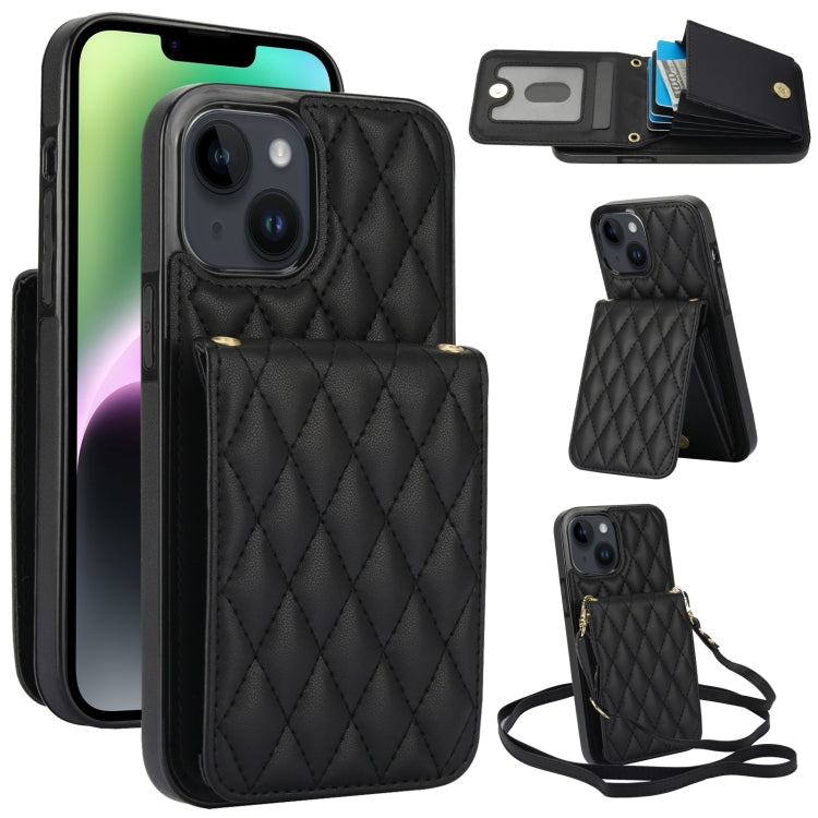 YM015 Sac à bandoulière en losanges avec étui RFID pour téléphone, pour iPhone 14 Pro Max, pour iPhone 13 Pro Max, pour iPhone 13 Pro, pour iPhone 13, pour iPhone 12 / 12 Pro, pour iPhone 12 Pro Max, pour iPhone 11 Pro Max, pour iPhone 11