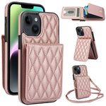 YM015 Sac à bandoulière en losanges avec étui RFID pour téléphone, pour iPhone 14 Pro Max, pour iPhone 13 Pro Max, pour iPhone 13 Pro, pour iPhone 13, pour iPhone 12 / 12 Pro, pour iPhone 12 Pro Max, pour iPhone 11 Pro Max, pour iPhone 11