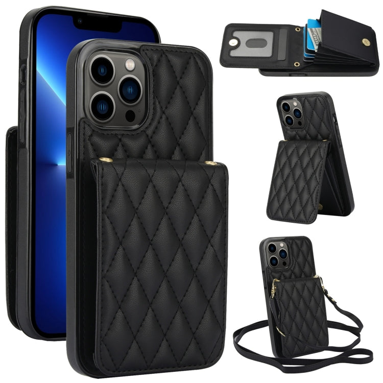 YM015 Sac à bandoulière en losanges avec étui RFID pour téléphone, pour iPhone 14 Pro Max, pour iPhone 13 Pro Max, pour iPhone 13 Pro, pour iPhone 13, pour iPhone 12 / 12 Pro, pour iPhone 12 Pro Max, pour iPhone 11 Pro Max, pour iPhone 11