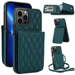 YM015 Sac à bandoulière en losanges avec étui RFID pour téléphone, pour iPhone 14 Pro Max, pour iPhone 13 Pro Max, pour iPhone 13 Pro, pour iPhone 13, pour iPhone 12 / 12 Pro, pour iPhone 12 Pro Max, pour iPhone 11 Pro Max, pour iPhone 11