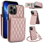 YM015 Sac à bandoulière en losanges avec étui RFID pour téléphone, pour iPhone 14 Pro Max, pour iPhone 13 Pro Max, pour iPhone 13 Pro, pour iPhone 13, pour iPhone 12 / 12 Pro, pour iPhone 12 Pro Max, pour iPhone 11 Pro Max, pour iPhone 11