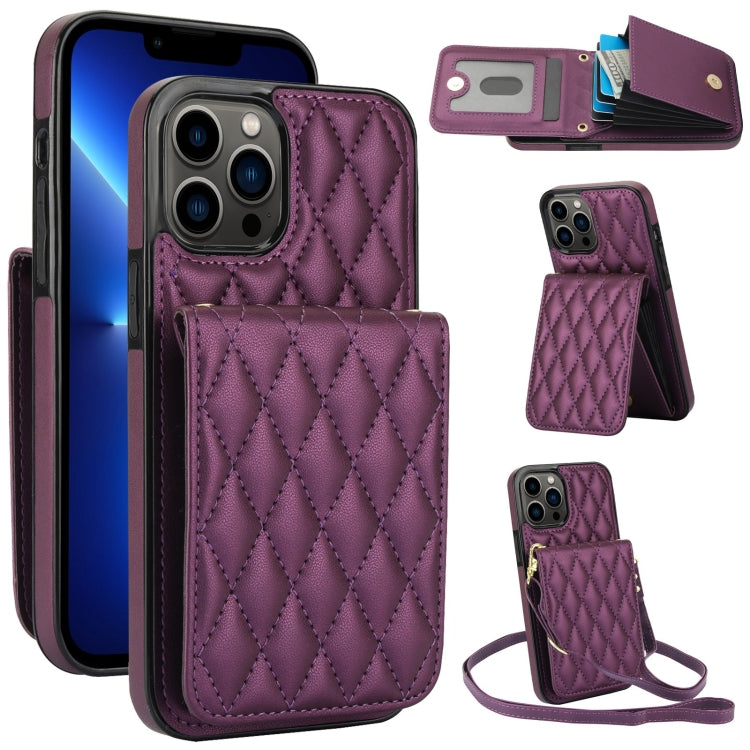 YM015 Sac à bandoulière en losanges avec étui RFID pour téléphone, pour iPhone 14 Pro Max, pour iPhone 13 Pro Max, pour iPhone 13 Pro, pour iPhone 13, pour iPhone 12 / 12 Pro, pour iPhone 12 Pro Max, pour iPhone 11 Pro Max, pour iPhone 11