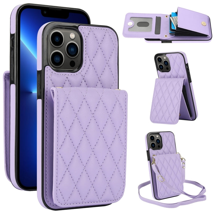 YM015 Sac à bandoulière en losanges avec étui RFID pour téléphone, pour iPhone 14 Pro Max, pour iPhone 13 Pro Max, pour iPhone 13 Pro, pour iPhone 13, pour iPhone 12 / 12 Pro, pour iPhone 12 Pro Max, pour iPhone 11 Pro Max, pour iPhone 11