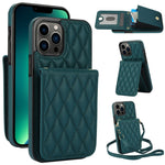 YM015 Sac à bandoulière en losanges avec étui RFID pour téléphone, pour iPhone 14 Pro Max, pour iPhone 13 Pro Max, pour iPhone 13 Pro, pour iPhone 13, pour iPhone 12 / 12 Pro, pour iPhone 12 Pro Max, pour iPhone 11 Pro Max, pour iPhone 11