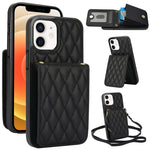 YM015 Sac à bandoulière en losanges avec étui RFID pour téléphone, pour iPhone 14 Pro Max, pour iPhone 13 Pro Max, pour iPhone 13 Pro, pour iPhone 13, pour iPhone 12 / 12 Pro, pour iPhone 12 Pro Max, pour iPhone 11 Pro Max, pour iPhone 11