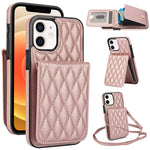 YM015 Sac à bandoulière en losanges avec étui RFID pour téléphone, pour iPhone 14 Pro Max, pour iPhone 13 Pro Max, pour iPhone 13 Pro, pour iPhone 13, pour iPhone 12 / 12 Pro, pour iPhone 12 Pro Max, pour iPhone 11 Pro Max, pour iPhone 11