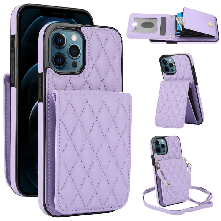 YM015 Sac à bandoulière en losanges avec étui RFID pour téléphone, pour iPhone 14 Pro Max, pour iPhone 13 Pro Max, pour iPhone 13 Pro, pour iPhone 13, pour iPhone 12 / 12 Pro, pour iPhone 12 Pro Max, pour iPhone 11 Pro Max, pour iPhone 11