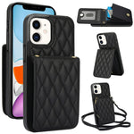YM015 Sac à bandoulière en losanges avec étui RFID pour téléphone, pour iPhone 14 Pro Max, pour iPhone 13 Pro Max, pour iPhone 13 Pro, pour iPhone 13, pour iPhone 12 / 12 Pro, pour iPhone 12 Pro Max, pour iPhone 11 Pro Max, pour iPhone 11