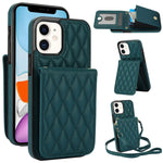 YM015 Sac à bandoulière en losanges avec étui RFID pour téléphone, pour iPhone 14 Pro Max, pour iPhone 13 Pro Max, pour iPhone 13 Pro, pour iPhone 13, pour iPhone 12 / 12 Pro, pour iPhone 12 Pro Max, pour iPhone 11 Pro Max, pour iPhone 11