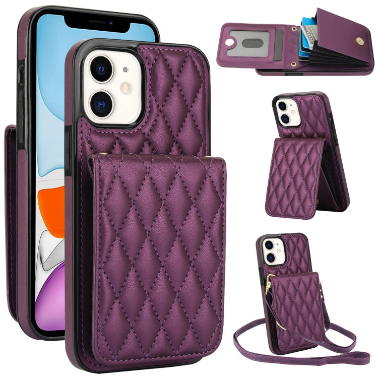 YM015 Sac à bandoulière en losanges avec étui RFID pour téléphone, pour iPhone 14 Pro Max, pour iPhone 13 Pro Max, pour iPhone 13 Pro, pour iPhone 13, pour iPhone 12 / 12 Pro, pour iPhone 12 Pro Max, pour iPhone 11 Pro Max, pour iPhone 11